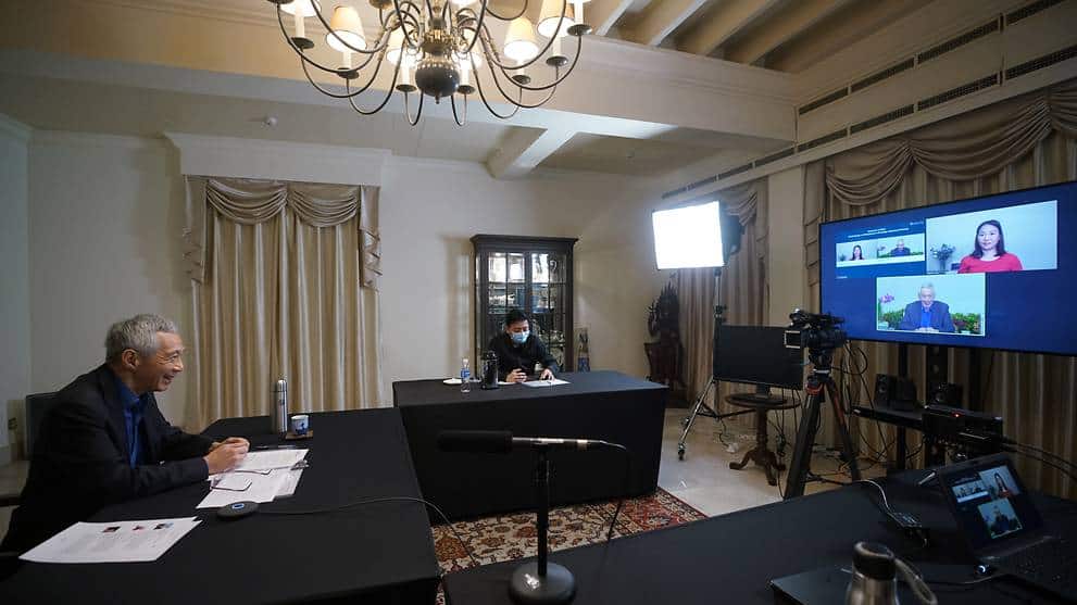 Prime Minister Lee Hsien Loong attends the Singapore Tech Forum 2020 on Nov 17, 2020. (Photo: Ministry of Communications and Information)