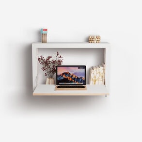 Fläpps Box Sekretär-in 80x50x20 | Klappbarer Wandschreibtisch mit viel Stauraum