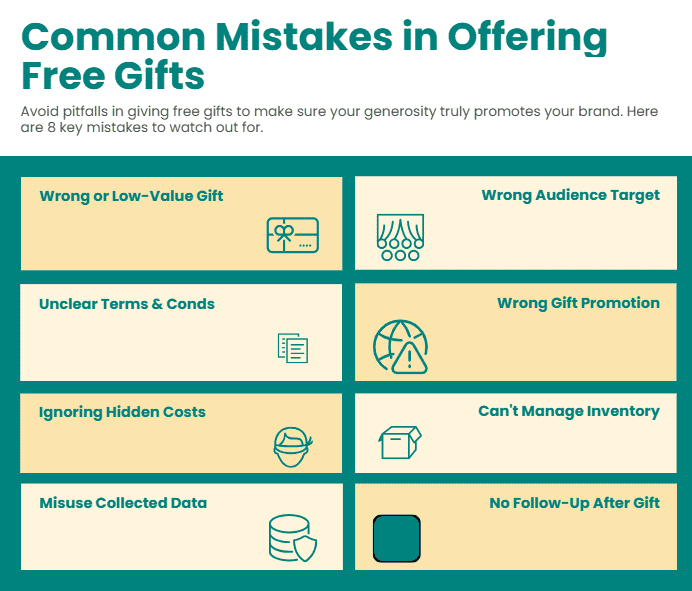 8 mistakes in offering free gifts