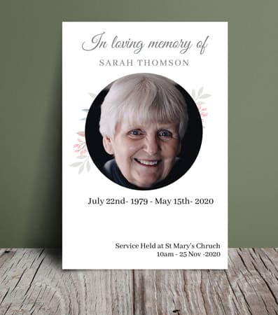 Modern funeral order of service template 028 Modern funeral order of service template 028 - Free Funeral Order of Service Template
