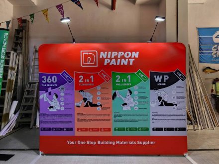 Tension Fabric backdrop with Led lights