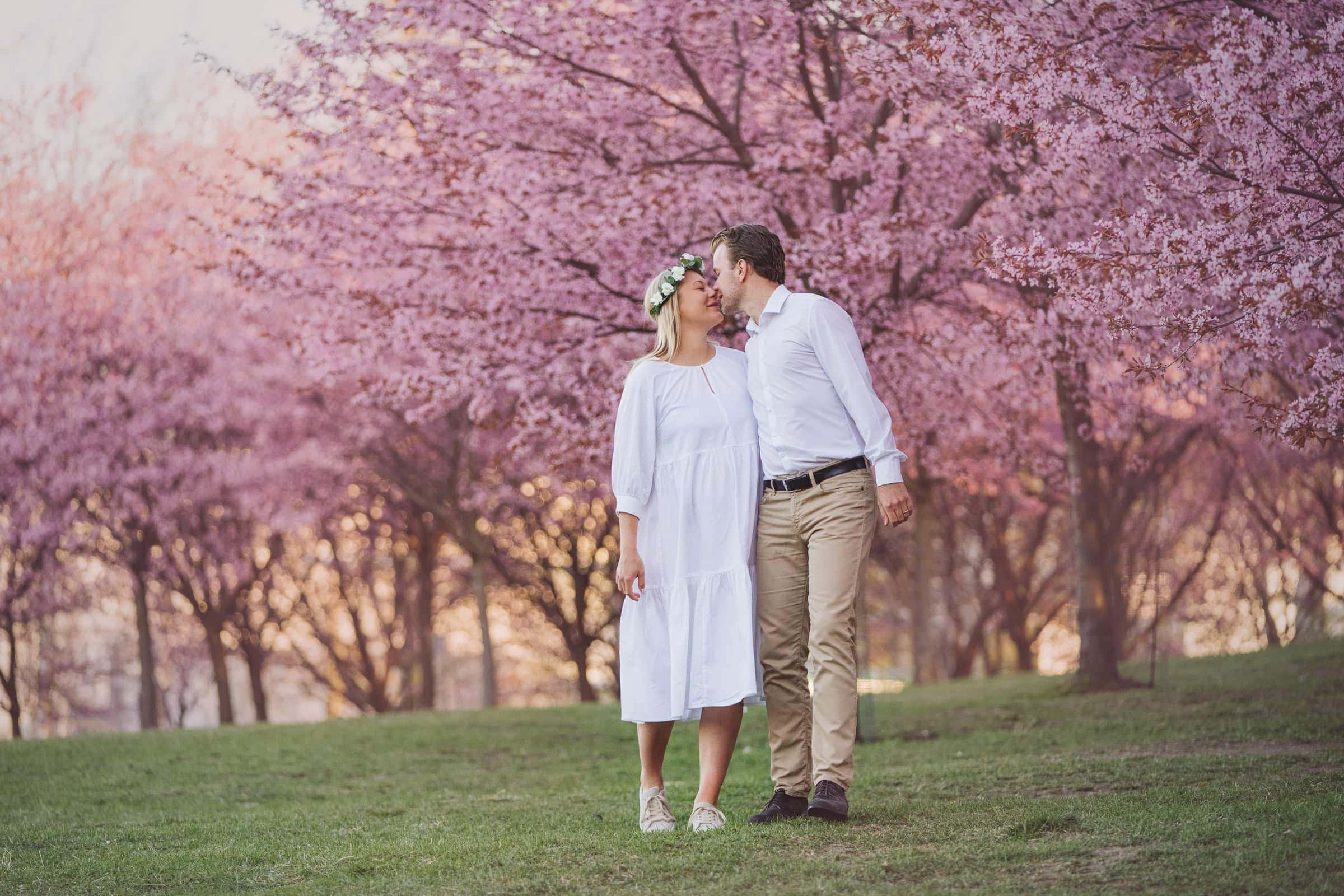 Roihuvuori cherry blossom park portrait Helsinki