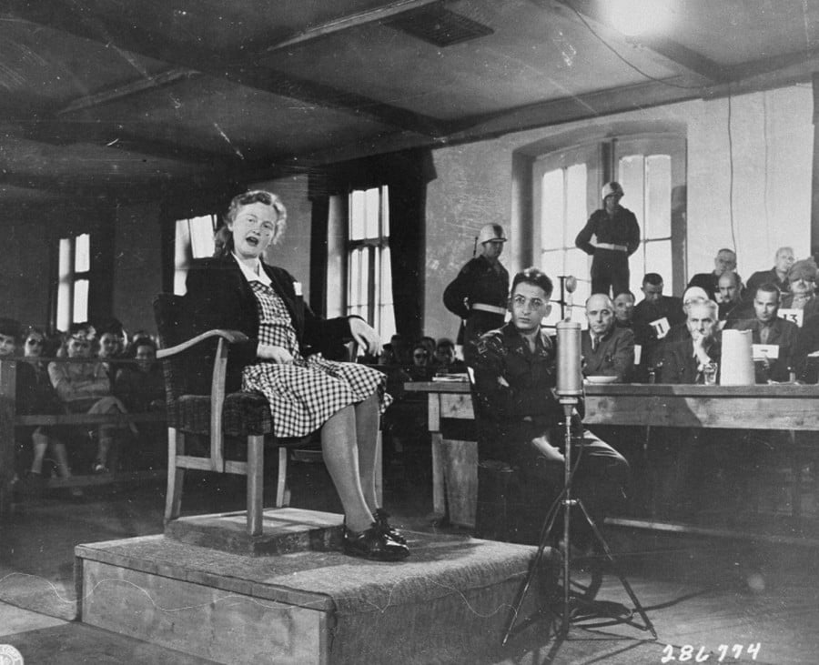 Ilse Koch testifying, 1947