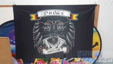 4.5 x 3ft Fabric banner on glossy 240 GSM DHOGS - HARLEY CLUB