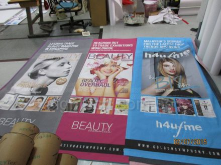 Digital fabric banner printing