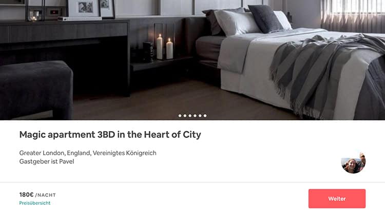 Fake Inserate AirBnB Screenshot Reisekompass