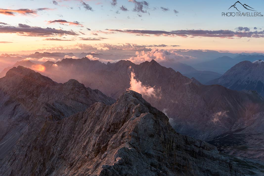 Sonnenaufgang auf der Zugspitze