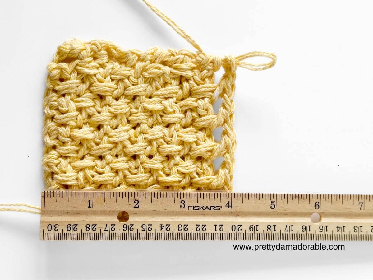 measurement of crochet mug rug