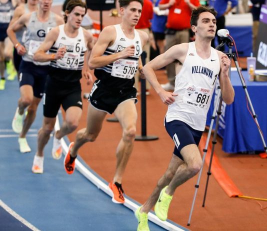 Villanova University’s Liam Murphy shatters the NCAA 1500-meter