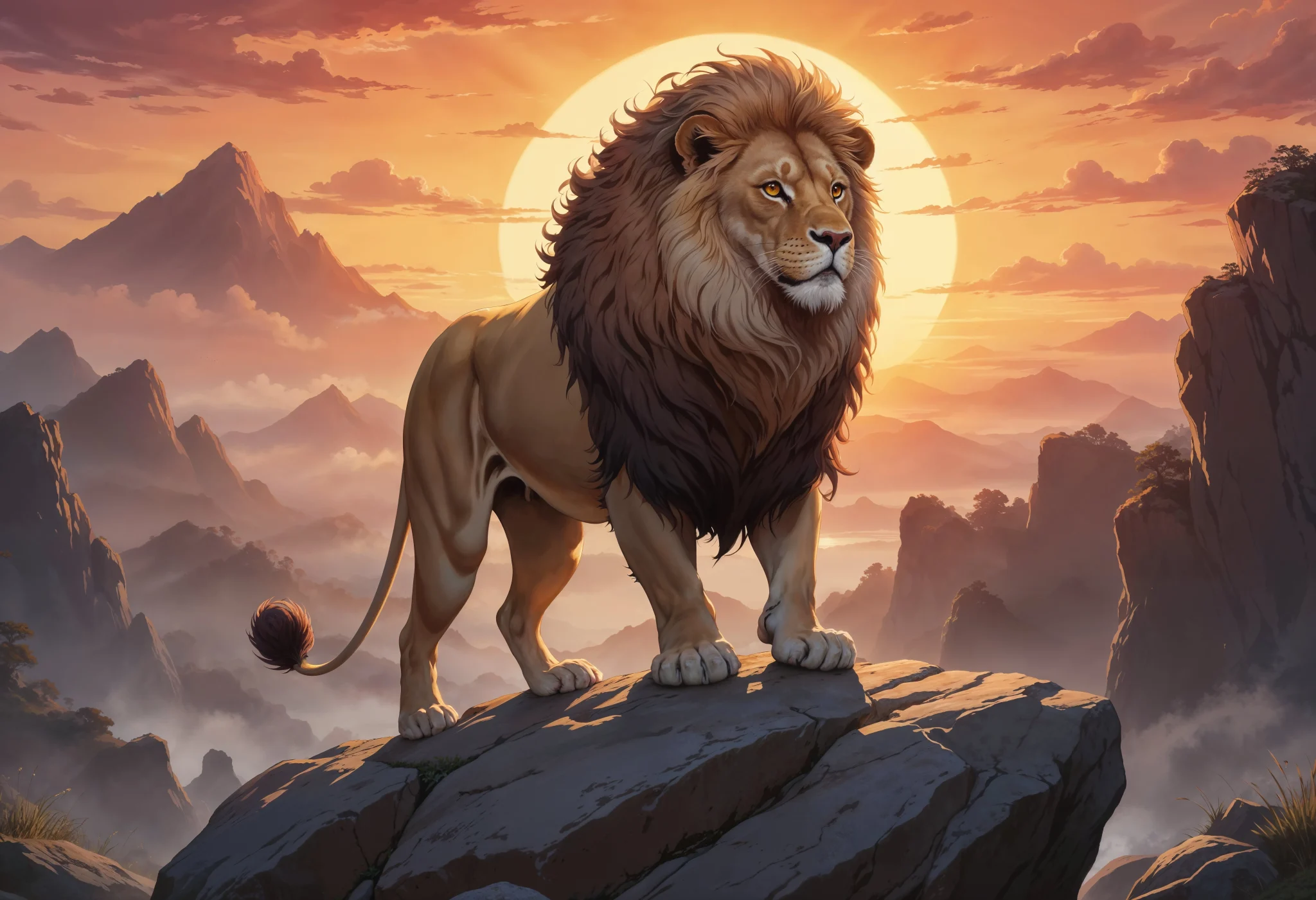 digital konst med djur i anime-stil | Deluxe Astrologi digital konst med djur i anime-stil