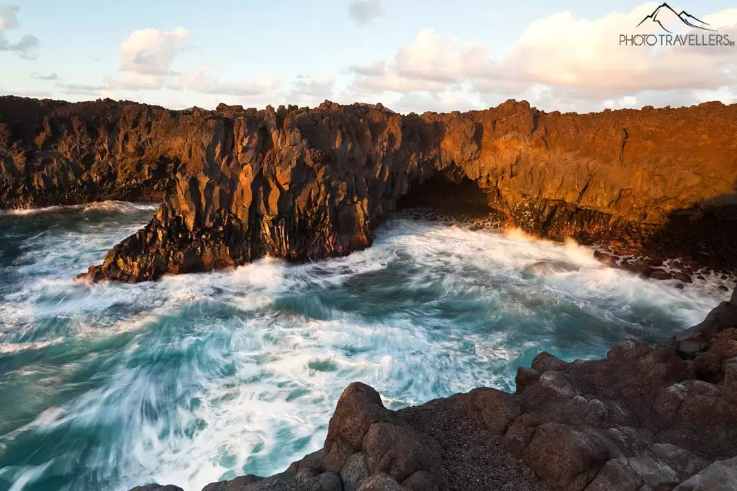 Die Küste Los Hervideros auf Lanzarote
