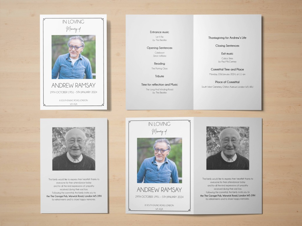 funeral program order of service