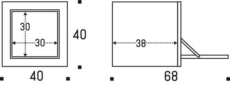 Fläpps Box Nachttisch 40x40x40
