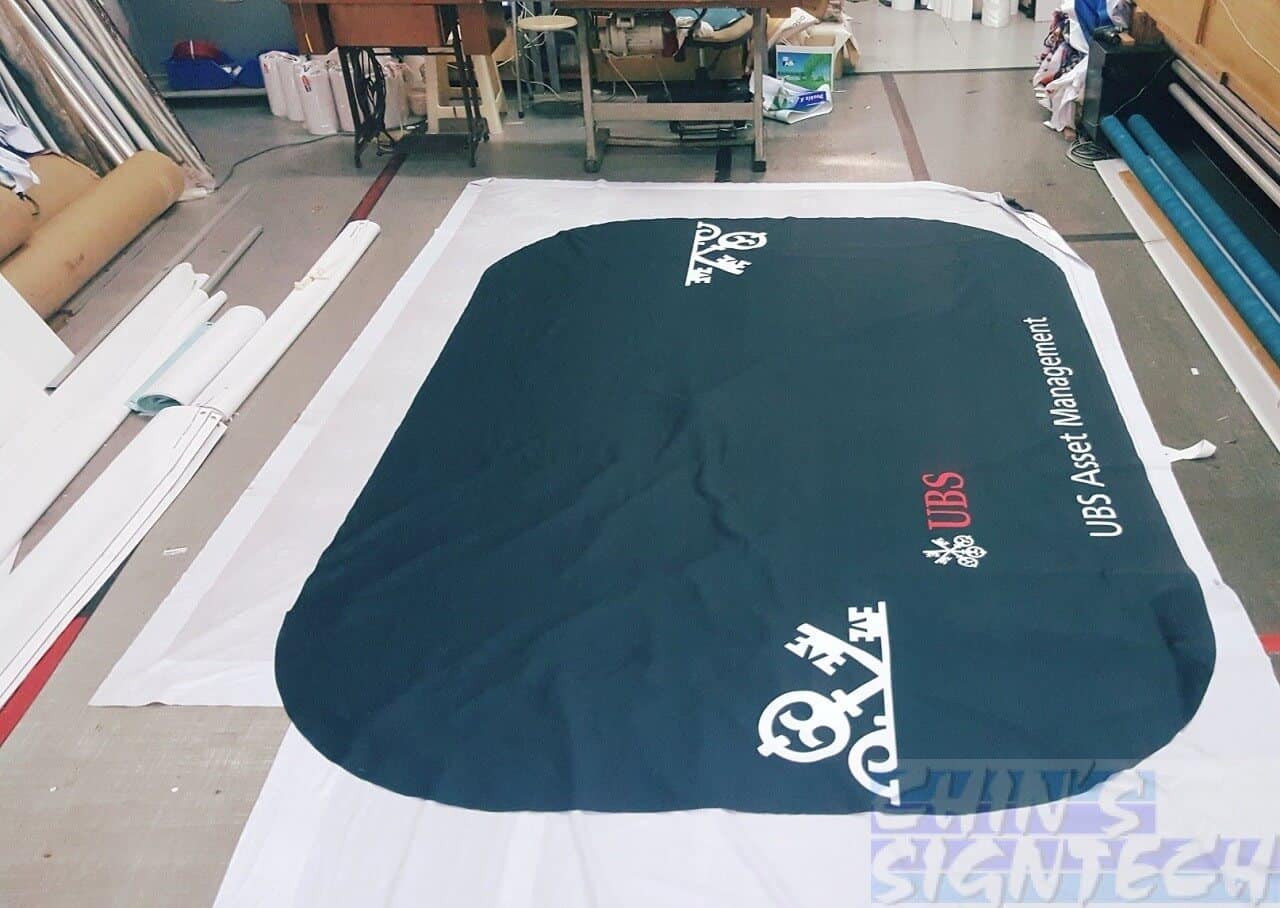 UBS 6ft table cloth with side logo