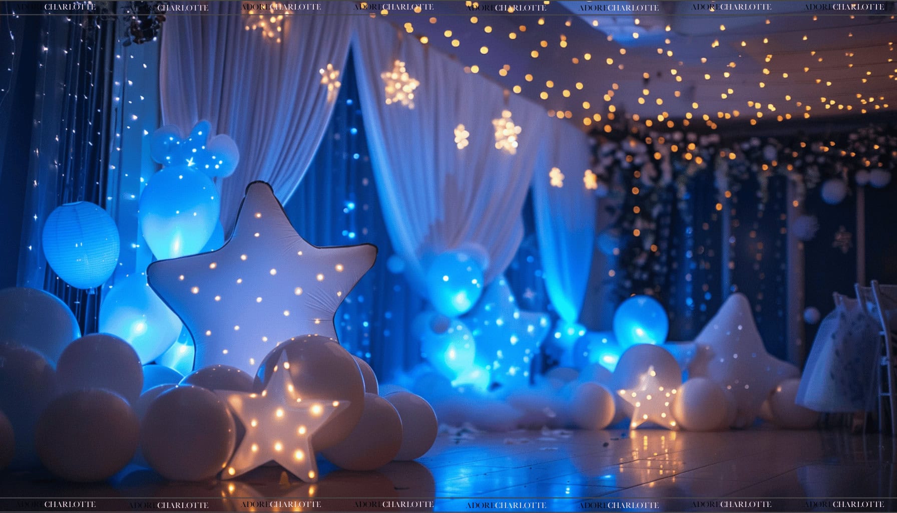 Baby Naming Ceremony Celestial Stars Theme indoor Decor