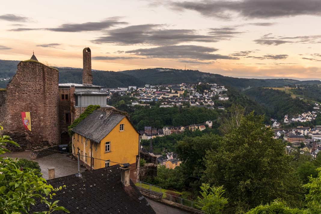 Die Ruine der Burg Bosselstein in Idar-Oberstein