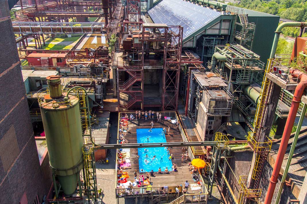 Das Werksschwimmbad auf dem UNESCO-Welterbe Zollverein