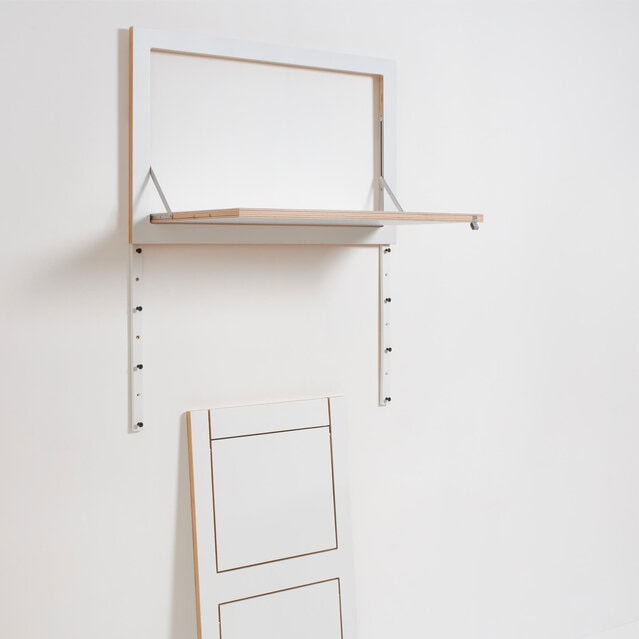 Fläpps Box Sekretär-in 80x50x20 | Klappbarer Wandschreibtisch mit viel Stauraum