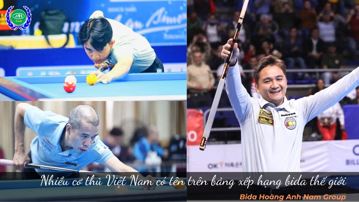 Nhiều cơ thủ Việt Nam có tên trên bảng xếp hạng bida thế giới