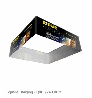 Tension Fabric Hanging Display (2) Tension Fabric Hanging Display
