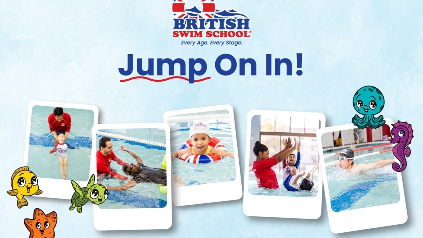 Jump On In! Campaign Image featuring children swimming