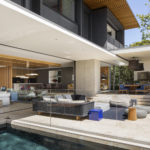 An island in the middle of a modern building