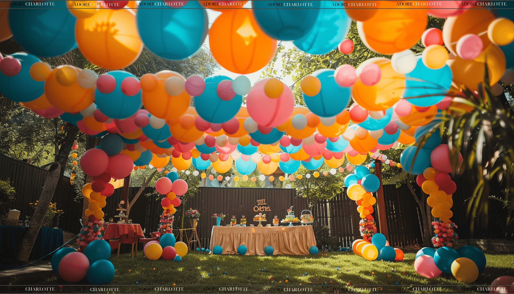 Colour Splash Theme Party Outdoor Decorations.