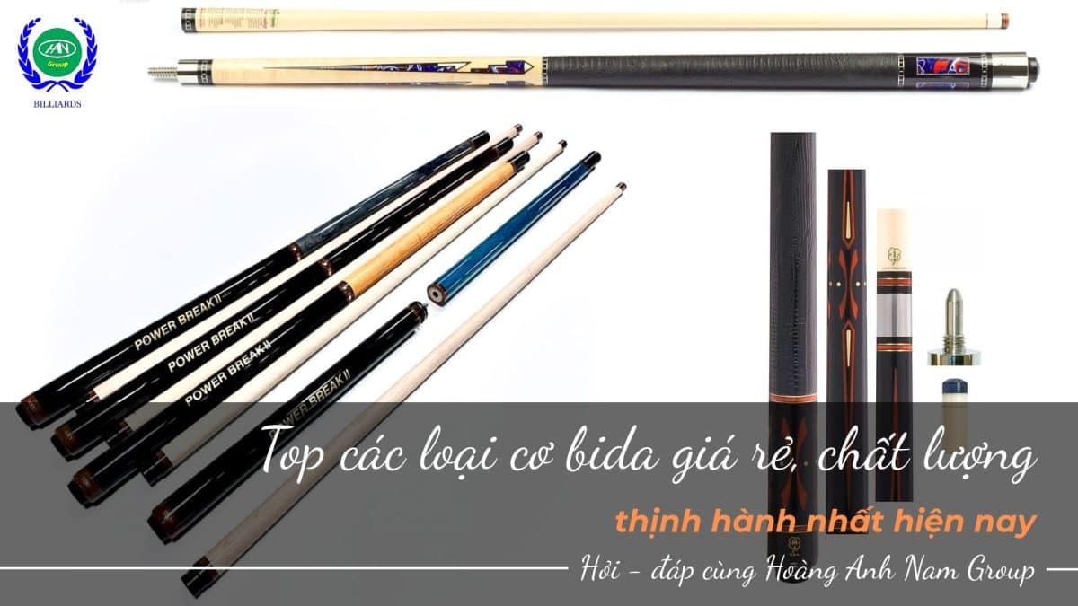 Top các loại cơ bida giá rẻ, chất lượng, thịnh hành nhất hiện nay