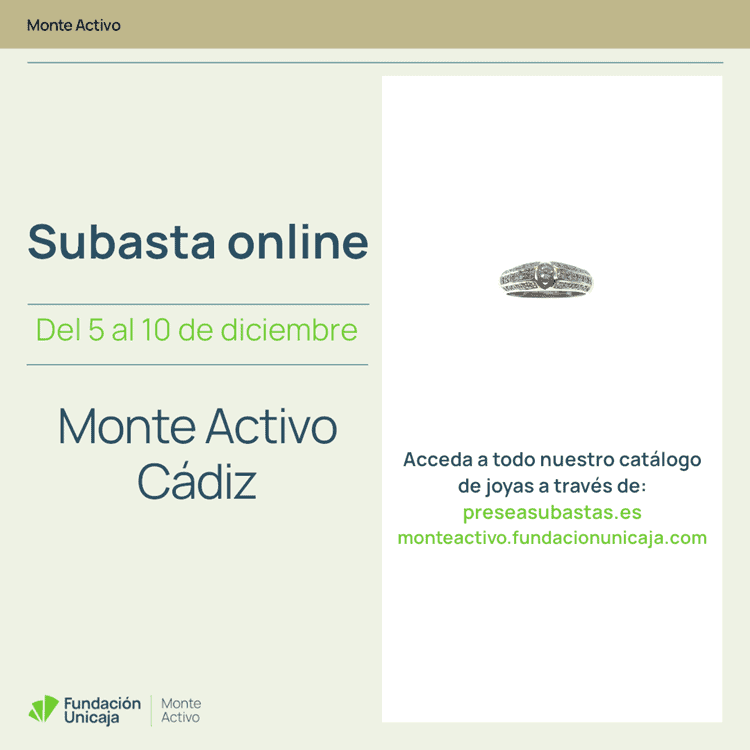 Monte Activo - Subastas online de joyas diciembre 2024 - Cádiz