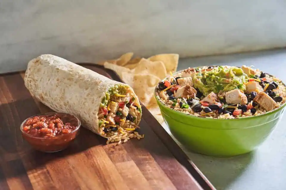 calories in moes southwest grill earmuffs burrito bowl with chicken black beans
