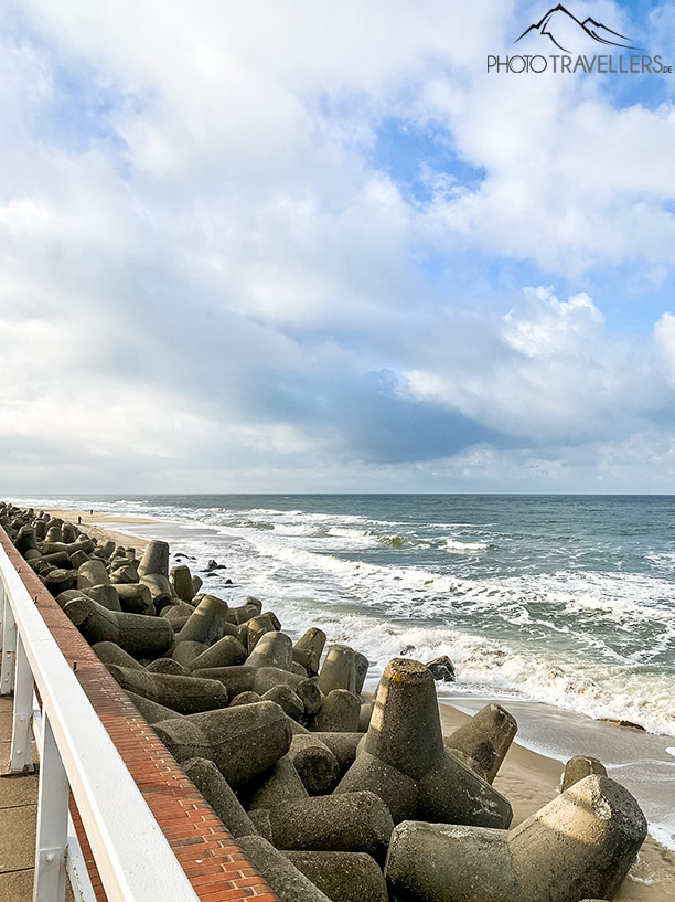 Der Blick von der Kurpromenade auf den Brandenburger Strand