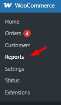 Open woocommerce reports window