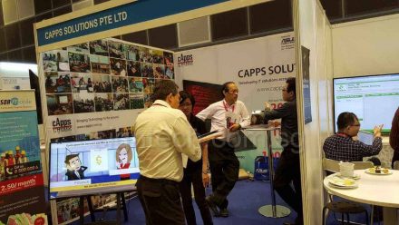 Exhibition booth panel printing with fabric banner (3)