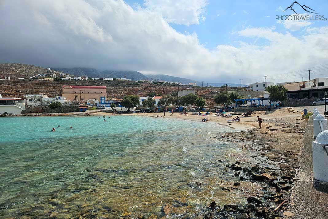 Die kleine Sandbucht in Emporios auf Kasos