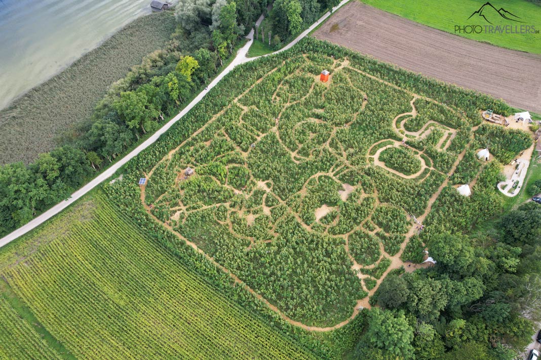 Der Blick von oben auf das Labyrinth Ex Ornamentis Utting