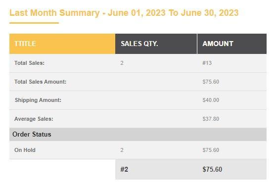 result optimize sale report email format