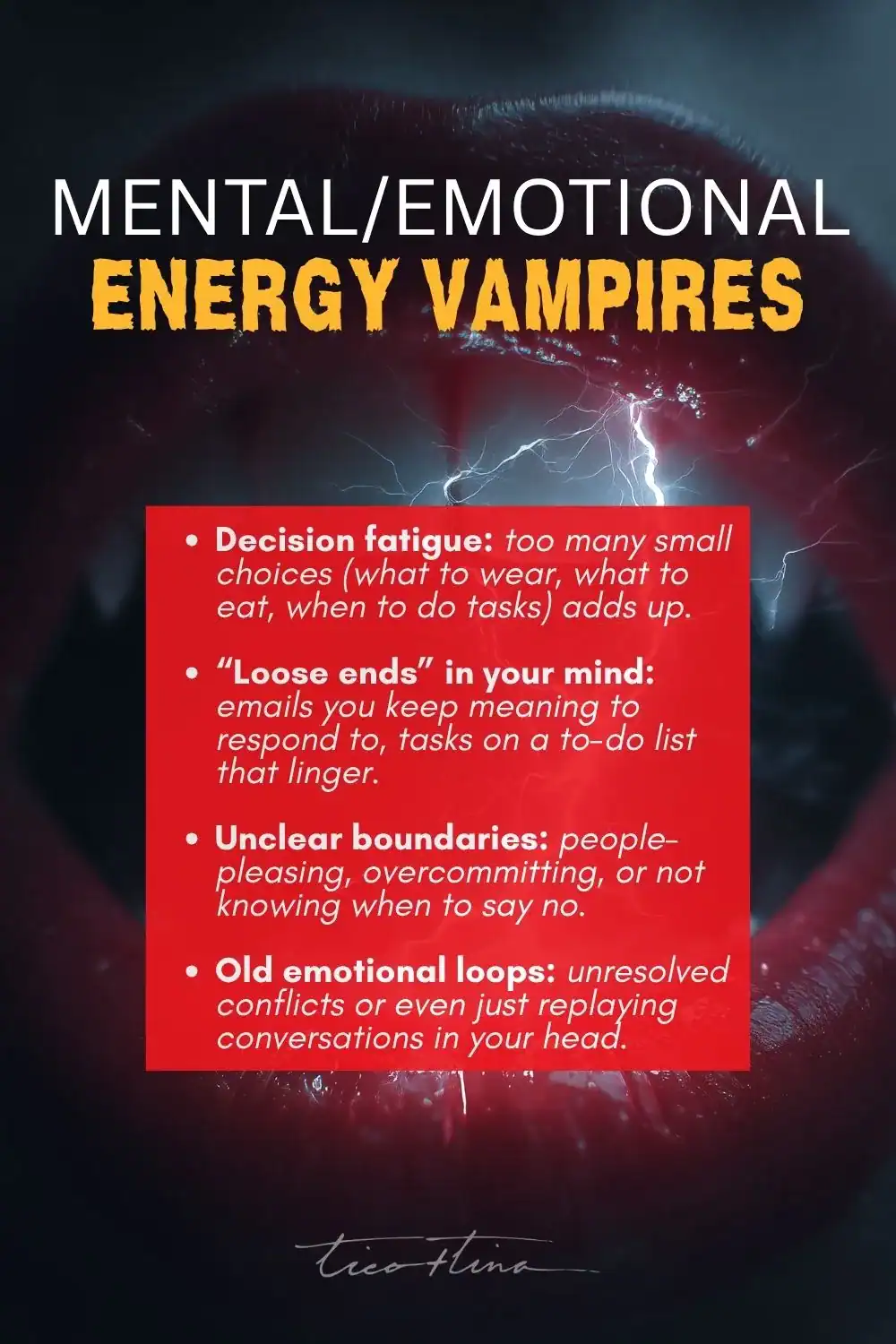 mental emotional energy drains