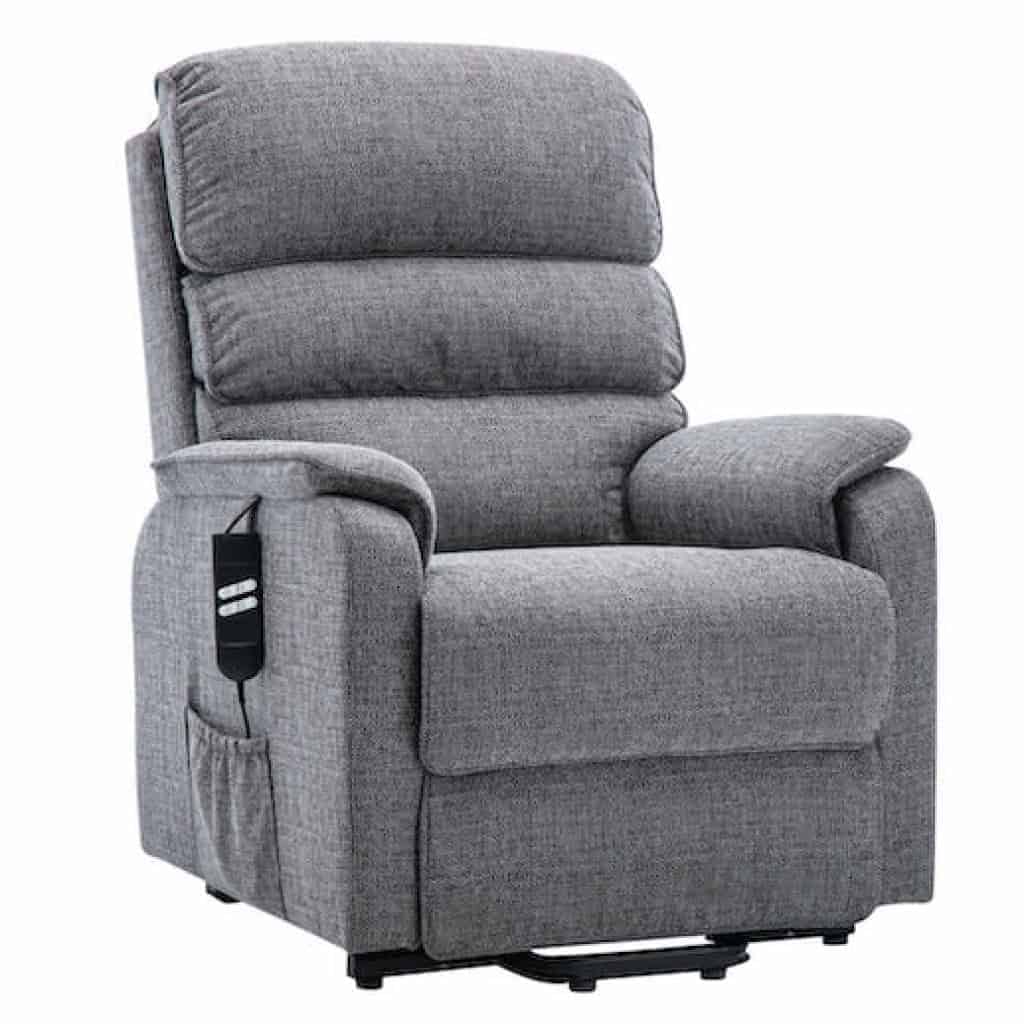 Valencia Dual Motor Fabric Riser Recliner Grey