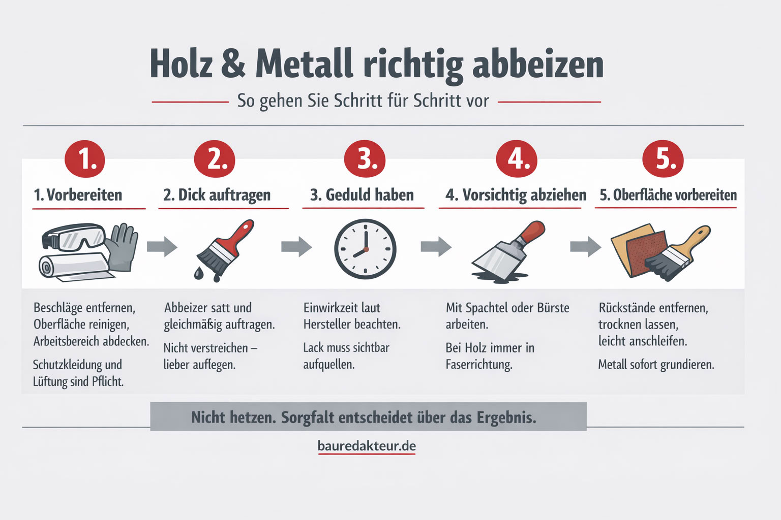 Holz und Metall richtig abbeizen