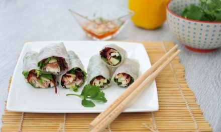 Rouleau de printemps au jambon de pays et pomme tentation