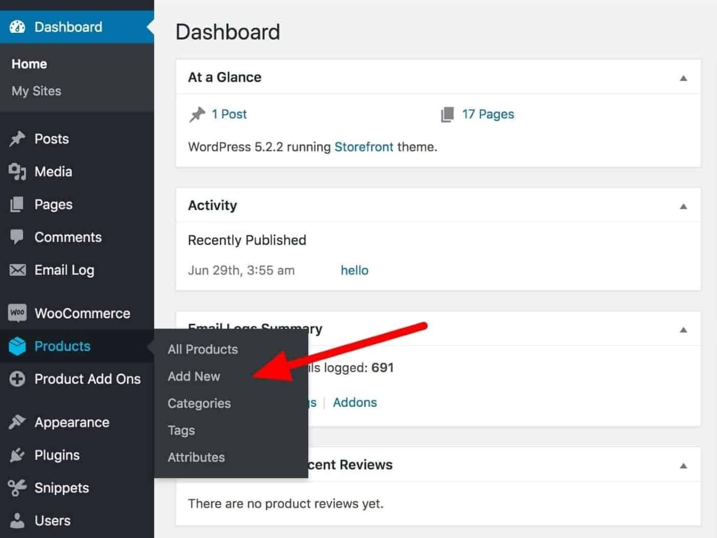 Add WooCommerce new products