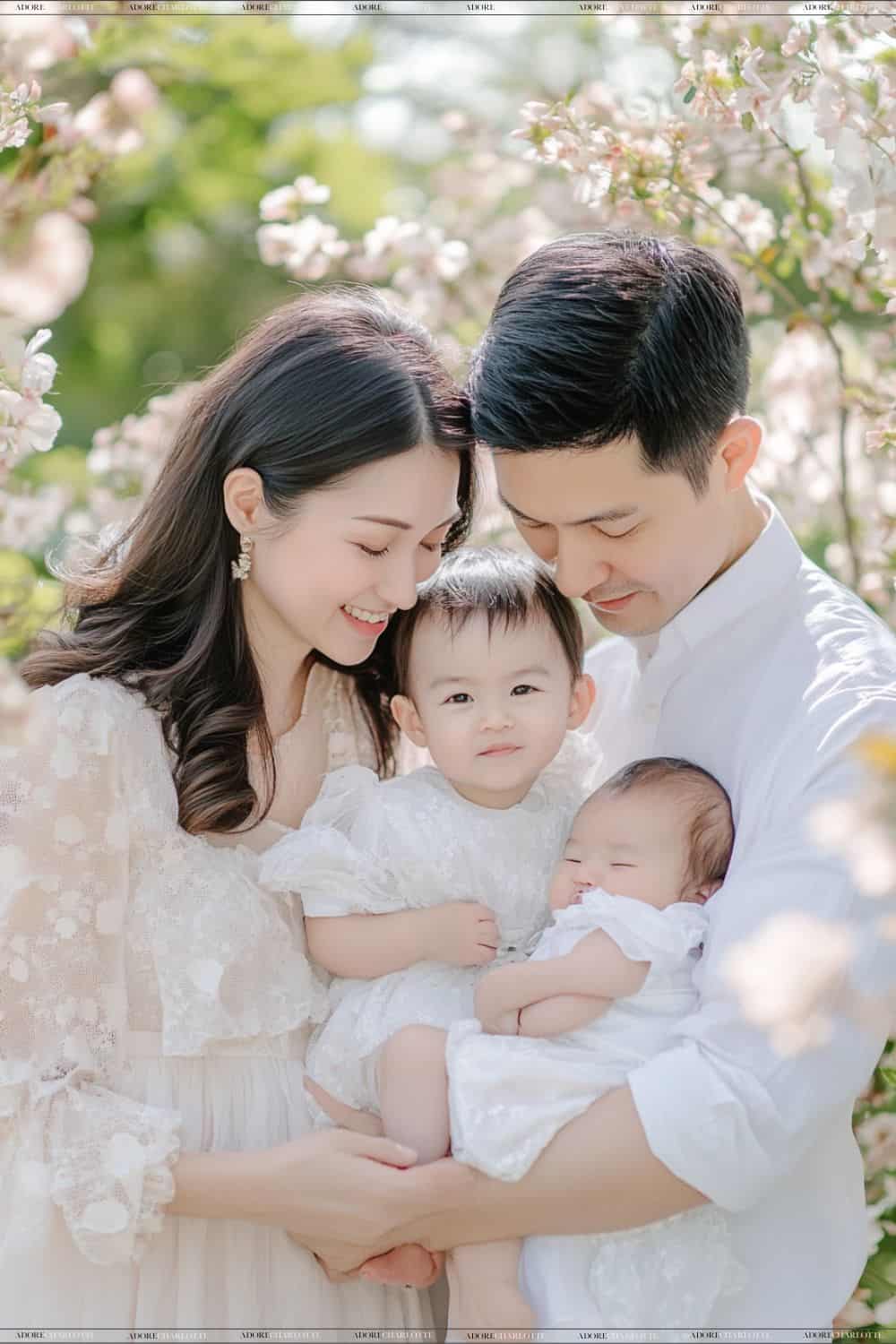 stunning family photoshoot outside.