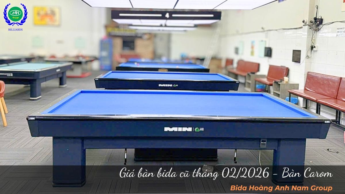 Giá bàn bida cũ tháng 02/2026 - Bàn Carom