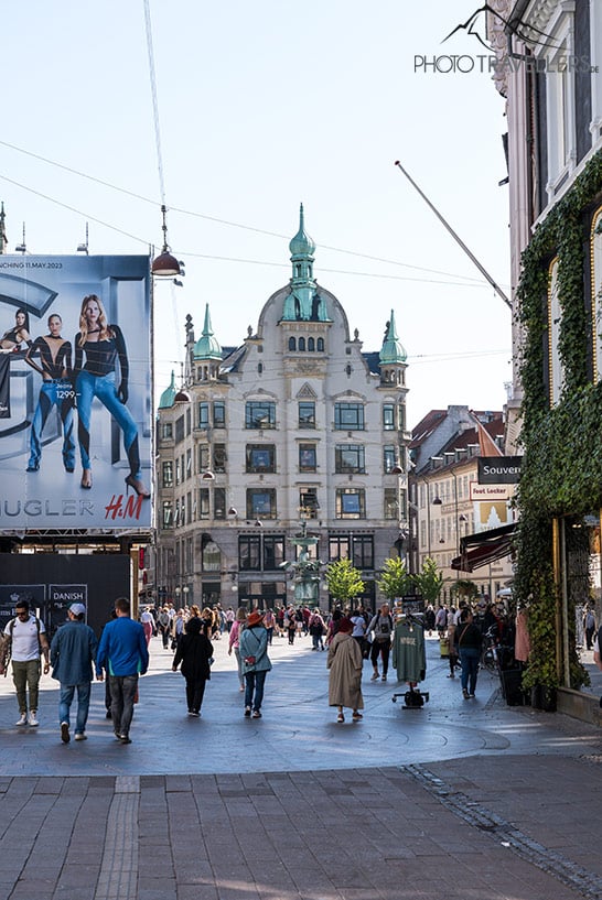 Die Einkaufsstraße Strøget in Kopenhagen