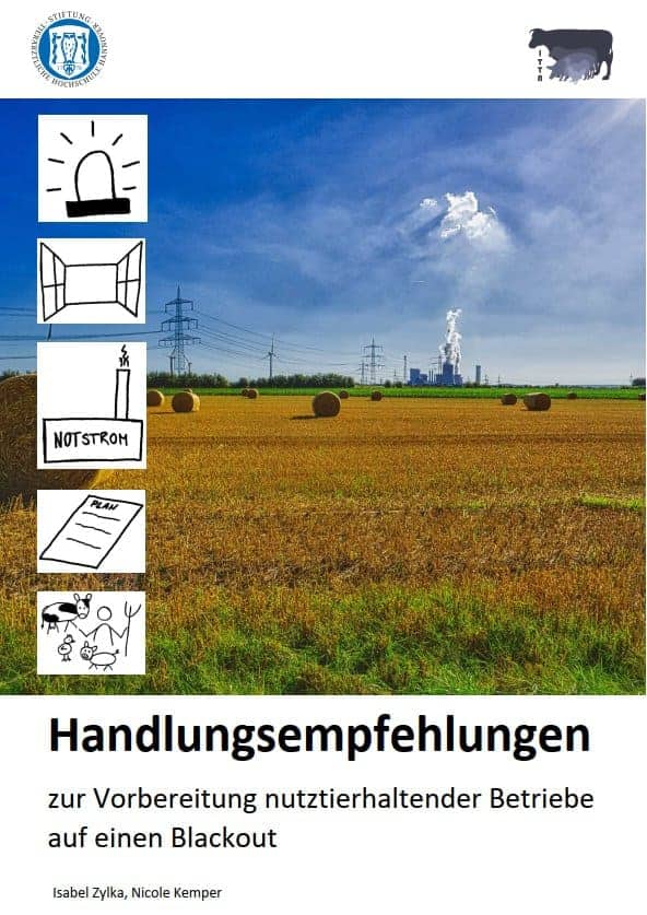 Handlungsempfehlungen zur Vorbereitung nutztierhaltender Betriebe auf einen Blackout