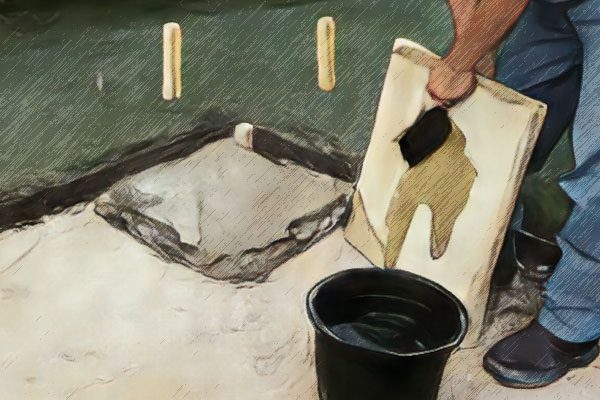 Betonplatte anfeuchten