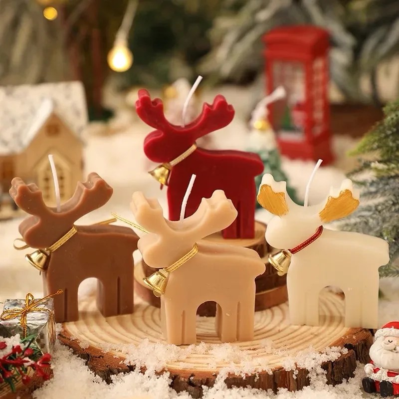 Christmas Decoration Reindeer Candle | Christmas Table Decorative Gift | Holiday Gift