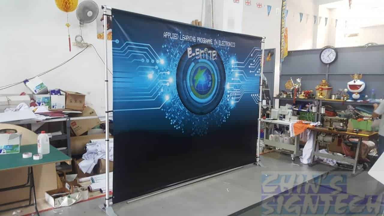 Telesopic Backdrop with PVC Banner