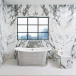A view of the tub
