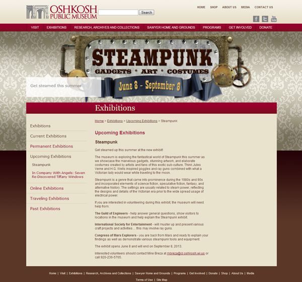 Oshkosh Museum - Steampunk Exhibition 2013 Oshkosh Museum - Steampunk Exhibition 2013